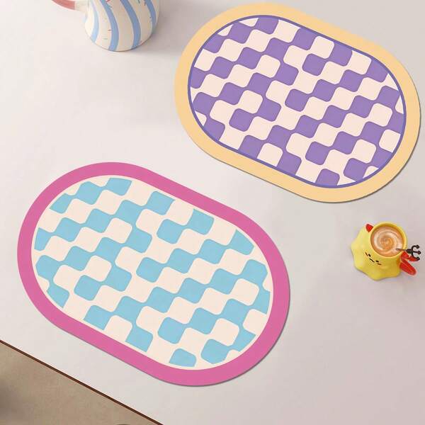 Tapis de table de luxe en PU imperméable et anti-taches, résistant à la chaleur et lavable, convient aux étudiants