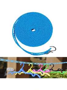 1pc Solid Windproof Clothesline,3 Meters/5m/8m/10m Portable Clothesline, Upgraded Thicker Clothesline, Non-Slip & Anti-Wind Drying Rope, Camping Clothesline, Indoor/Outdoor Laundry Supplies, Outdoor Camping Accessory, Bathroom/Dormitory Supplies, Random Color