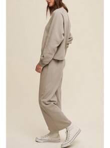 Cakulo Womens Sweatsuits 2 Piece Lounge Sets Fall Outfits Wide Leg Jogger Sweat Pants Loungewear Set Track Suits