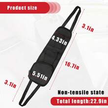 EIGIIS 1pc Multi-Pocket Car Seat Organizer - Durable Polyester, Versatile Hanging Storage For Phones, Wallets, Glasses, Mesh Pockets, Easy Clean, Suitable For Cars, SUV, Trucks