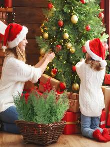 10pcs Artificial Pine Branches, Fake Pine Stems, Green Pine Branches For Christmas Wreaths, Christmas Trees, Closet DIY, Winter Home Decor - Multicolor - View 6