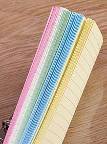 ورق مخطط قابل لإعادة التعبئة ب- 6 ثقوب بحجم A5/A6 ملون، 50 ورقة لكل مجموعة، 5 ألوان لصفحات الاستبدال لإدراج الدفتر وأجندة المخطط، متوافق مع إدراجات الدفتر/أجندة المخطط