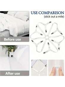 6-Side 12 Clip Household Bed Sheet Holder Adjustable Sofa Bed Sheet Holder Clip Tablecloth Holder With Anti Slip And Anti Slip Bed Buckle