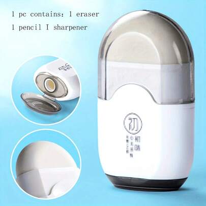 2件套【二合一橡皮擦和削铅笔器套装】二合一橡皮擦和削铅笔器套装 - 耐用塑料材质，（3种随机颜色） - 必备办公学习用品，学习用品，返校季必备