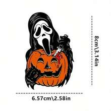 Decorațiune cu pandantiv cu lanț acrilic în formă de diavol de groază de Halloween, potrivită pentru cheile mașinii, rucsacuri