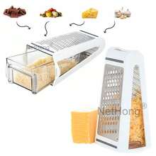NetHong 2 Sided Cheese Mill Grater Multifunctional Vegetable Chopper Stainless Steel - White - View 6