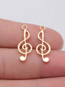 20 piezas de 26x10mm (1,02x0,39 pulgadas) Dijes de nota musical treble para bricolaje, dijes para mujer para hacer joyería