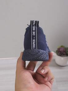1 par de zapatos deportivos con cordones simples para niños y niñas, cómodos y duraderos, adecuados para la primavera - Azul - Ver 4