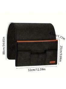 1 pieza Bolsa colgante de fieltro para mesita de noche, organizador colgante para el borde de la cama del dormitorio, diseño multifuncional que ahorra espacio para organizador de almacenamiento de mujer, artículos esenciales de viaje, regreso a la escuela, almacenamiento de dormitorio, decoración de otoño