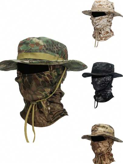 Boonie Hat Balaclava Hat Suit Foldable Soft Hat Fishing Cap Breathable Fisherman Outdoor Hunting Fishing Wide Hat