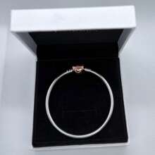 1pc Fashion Women Round Button DIY Pendant Snake Bone Bracelet, Suitable For Daily Matching, Perfect Holiday Gift For Women - Classic Heart Clasp Bracelet - View 41