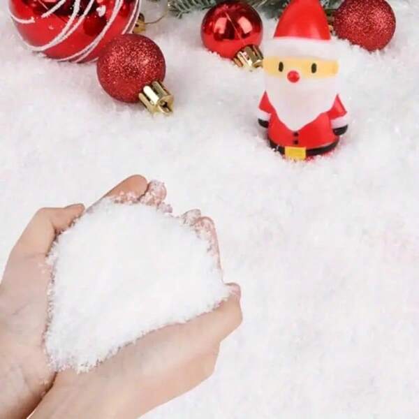 1pc Christmas Artificial Snow, Tabletop Decor, Christmas Tree Decoration, Fake Snow Flakes, Plastic Sheets, Photography Props, Christmas Tree Snowfall, Birthday Party, Wedding Event