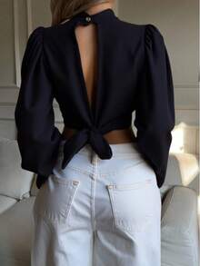 Women Blouses - màu đen - Xem 4