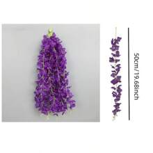 30/50pcs Artificial Wisteria Silk Flower Hanger Wedding Party Home Decoration Green Wall Garden Ceiling Flower Decoration, 1.64-Foot Artificial Flower Rope, Silk Wisteria Flower Wreath, Perfect Wedding Hanging Decoration, Suitable For Parties, Birthdays, Families, Valentine's Day, Gifts Graduation