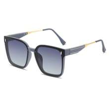 1 件韩国复古经典方形大框米钉女士男士时尚眼镜眼镜遮阳镜适合夏季海滩篝火派对、礼物、复古街头风格、驾驶、防晒、户外旅行、派对、舞台表演旅行配件海滩遮阳夏季返校季节日间配件方形遮阳镜 - 彩色 - 查看 3