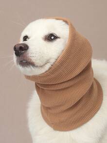 A Polyester Striped Thin Breathable Pet Dog Accessory Elastic Ear Protection Head Cover