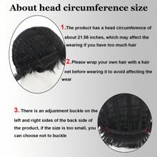 wigs for women, Black short wigs, suitable for daily wear, easy to wear, synthetic fiber