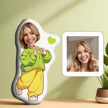 Almohadas personalizadas con fotos, ropa verde y pantalones amarillos, personalizadas con imágenes, decoraciones de sofá y cama para todas las estaciones son novedosas, almohadas, decoraciones, unisex, divertidas, adecuadas para el Día del Padre, Día de la Madre, Halloween, Navidad, Nochebuena, San Valentín, cumpleaños, aniversarios personalizados, Acción de Gracias, Pascua, Día de los Inocentes, Carnaval