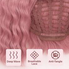 Playful & Gentle 14-Inch Wig In Orange Or Blush Pink – Heat-Friendly Synthetic Hair For Bloggers, Shoots & Styling