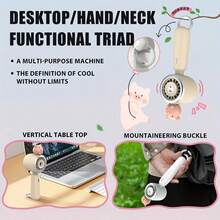 Uroczy, przenośny wentylator turbo, akumulatorowy, ręczny wentylator z 3 prędkościami, osobisty, ręczny wentylator turbo, USB-C, smycz w zestawie, miniaturowe wentylatory kieszonkowe dla kobiet, mężczyzn, do makijażu, podróży, biura, do użytku na zewnątrz