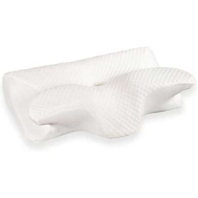 Almohada ergonómica premium blanca para dormir de lado para adultos, almohada para la apnea del sueño, nuevas almohadas cervicales para dormir, almohada cervical de espuma viscoelástica, almohada contorneada para dormir de lado y espalda.