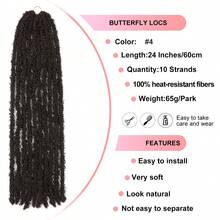蝴蝶辫钩针辫子辫子假发钩针辫子接发软辫卷发辫子合成头发