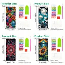 1 件女士亚克力钻石画套装 - 5D 水晶数字画、茉莉花、向日葵、曼陀罗、玫瑰主题设计、多功能手机支架和镜架、创意 DIY 工艺礼品套装 - 彩色 - 查看 4