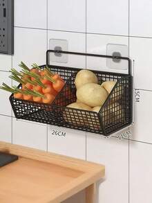 Kosz na owoce, kosz na warzywa, stojak do przechowywania na stole jadalnym, stojak na owoce montowany na blacie i ścianie, stojak na przekąski, przyprawy, wielofunkcyjny kosz do przechowywania ziemniaków i cebuli w kuchni i salonie