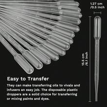 100个一次性1-3毫升塑料滴管瓶，带刻度，适用于DIY环氧树脂、硅胶模具、珠宝制作及其他配件 - 無色 - 查看 4