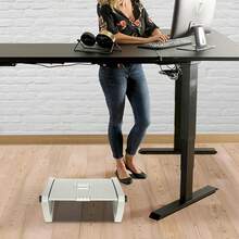 Triangle Adjustable Footstool, Foot Pedal With Massage Surface, Multifunctional Table Foot Pedal, 16.5 * 12.2 * 7.5 Inches - Grey - View 6