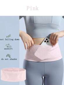 1pc High Elasticity Sports Waist Bag With Mobile Phone Pocket For Running,Cycling And Fitness, Anti-Shake Professional Waist Belt For Men And Women Outdoor Activities - Black - View 16