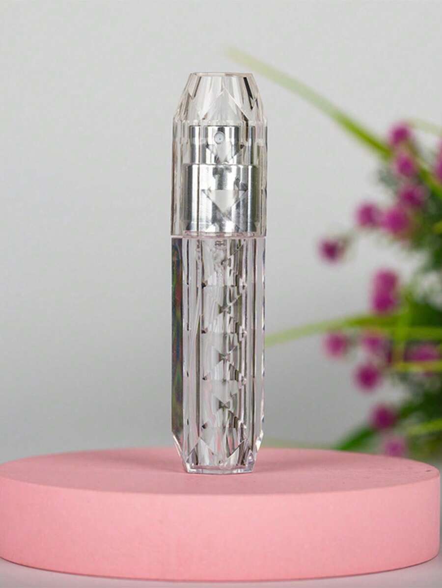 1个便携式迷你香水喷雾瓶，可重复使用，旅行装，5毫升，银色