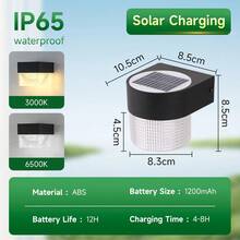 CANMEIJIA Large Size Solar Powered LED Wall Light, Waterproof Crystal Floral Pattern Outdoor Garden Decor Landscape Lighting, Vintage Home Exterior Wall Lamp, Suitable For Garden, Parking Lot, Corridor, Entrance, Patio, Flowerbed, Intersection, Exterior/Interior Wall, Rooftop - Choose Appropriate Size Based On Usage Scenario - Solar Powered Wall Light - View 13