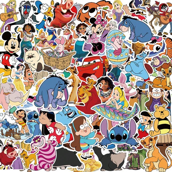 Disney Naklejki Disney 50/100, naklejki z postaciami z kreskówki Król Lew, artykuły szkolne bez prądu, idealne jako prezenty świąteczne, prezenty urodzinowe, upominki na przyjęcia, prezenty na Boże Narodzenie, Wielkanoc, Święto Dziękczynienia, prezenty z okazji ukończenia szkoły.
