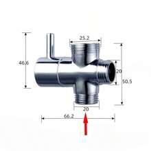 Multi-Functional All-Copper Three-Head Four-Way Quick-Opening Water Divider Shower Valve Faucet Conversion Valve With One Inlet And Two Outlets