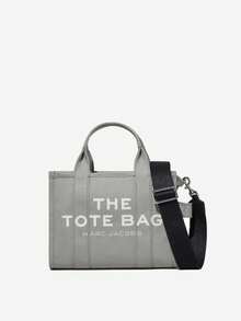 Marc Jacobs - Women Small Tote Bag Handbag Shoulder Bag Crossbody Tote Bag Square Bag Shopping Bag Embroidered Canvas Bag Mini Cute Adjustable Shoulder Strap Bag Gift For Women Daily Use Back To School New Fall Styles M0016493-050 Christmas Gift Bolsas Bolsos - 狼灰 - 查看 1