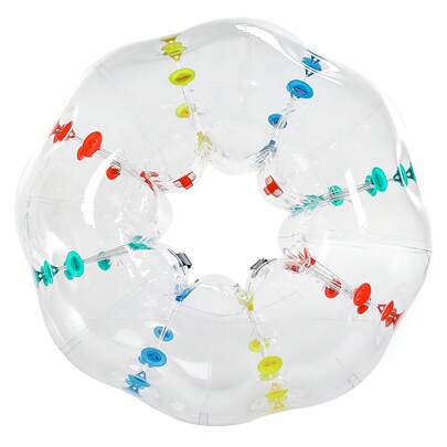 Inflatable Bumper Balls 1-Pack, 5FT/1.5M Body Sumo Zorb Ball, 0.8mm Thick PVC Human Hamster Bubble Knocker For Outdoor Sports Team Gaming Play, Bopper Toy For Garden Yard Park, Multicolor