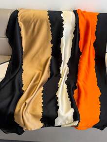 1pc Floral Print Scarf, Elegant Outdoor Sun Protection Romantic Style, Suitable For Outdoor Travel, Can Be Used As Headband, Hair Tie, Hair Hoop, Ideal For Self-Decoration - Multicolor - View 2