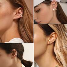 Ochais Non-Pierced Helix Ear Cuffs - Vàng - Xem 3