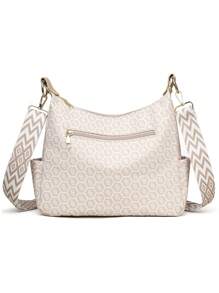 女士时尚撞色PU皮革简约轻便多功能手提包