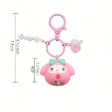 Miniso Ornamento colgante con luz de bendición Daruma de Sanrio My Melody oficial de MINISO. Forma de Daruma con caras adorables. Toca suavemente para iluminar una luz cálida y suave. Artesanía exquisita con detalles completos. Se puede usar como colgante de bolso o llave para agregar buena suerte y una atmósfera linda (1 pieza)