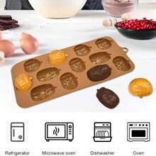 1/3pcs-3D Halloween Silicone Mold - Pumpkin Bat Skull Design For DIY Fondant, Chocolate, Jelly & Jello Baking - Durable Kitchen Gadget For Halloween Decorations & Party Supplies, Halloween Decorations, Festive Treat Crafting, Spooky Kitchenware, Easyrelease Material