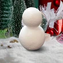 5/10/20 件 DIY 泡沫雪人套件 - 手工制作的 3D 雪人，适合节日家居和窗户装饰，非常适合圣诞节和冬季假期，非常适合派对装饰盒教育工艺品 - 白色 - 查看 5