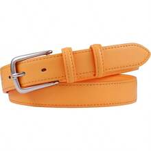 Multicolored Leather Waist Belt With Pin Buckle For Jeans - 橘子 - 查看 2
