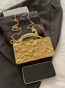 Luxury Gold Silver Women Party Evening Bag For Women Chain Clutch Handbag Purse Acrylic Transparent Crossbody Shoulder Bag Mini