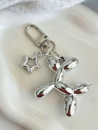 银星气球狗钥匙扣吊坠，DIY 个性化时尚小吊坠汽车饰品可爱哥特 Y2K