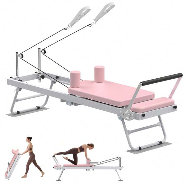 Advwin Advwin Pilates Reformer Machine Foldable Pilates Exercise Equipment For Home Gym Advanced And Beginners Users, Easy To Move And Storage, 120kg Capacity