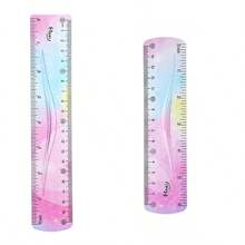 1 pezzo Righello flessibile, 15cm/20cm/30cm Righello in plastica infrangibile, bordo diritto, righello morbido e pieghevole per scuola, ufficio, bambini e adulti (6 pollici/8 pollici/12 pollici)