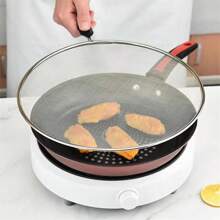 2PCS 25cm & 29cm Mesh Metal Wired Splatter Guard Anti-Splash Cover Screen Pan Pots - Silver - View 6