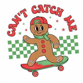 1/2/3pcs Gingerbread Man Heat Transfer Stickers, Casual Streetwear Style, DIY Heat Press For T-Shirts, Bags And Backpacks, Fun Christmas Decoration Sticker Design